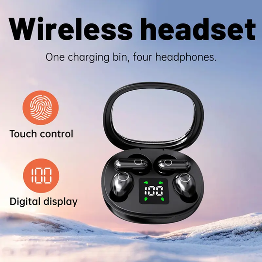 MSHUKCOE 2-in-1 Smart Wireless Earbuds - Bluetooth 5.4 Chip