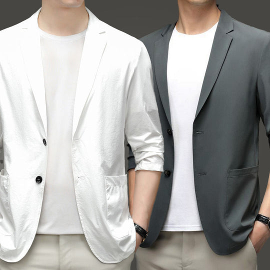 💞50K+ SOLD!👴👔Lightweight Four-Season Blazer – Versatile for all weather. Soft, breathable & easy to wear. Perfect for weddings or Sunday roasts. Look sharp effortlessly. 🥂✨
