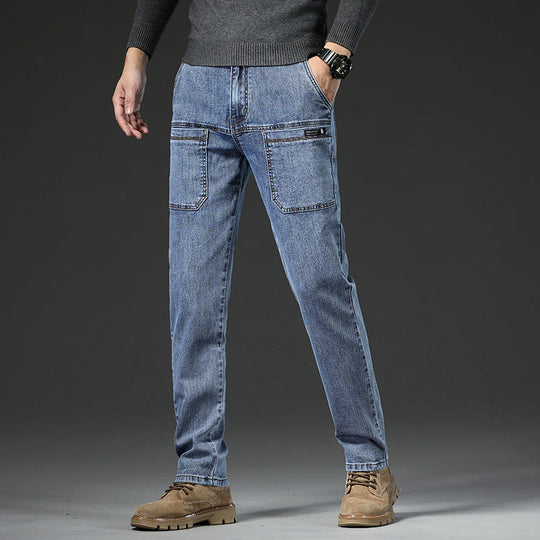 👖Men’s Slim Fit 6-Pocket Jeans+Belt