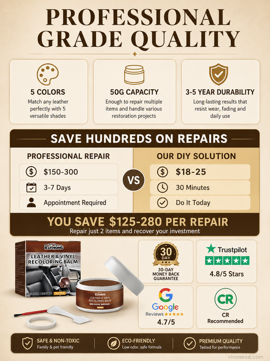 Buy 2 Get 1 Free🏆Leather Repair Paste – Fills scratches & scuffs, restores texture. Available in multiple colours. Save your favourite sofa!