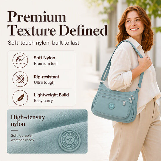 ⏳Time-Limited Special 40% Off⏰Lightweight Multi-Pocket Nylon Crossbody Bag – Lightweight, Water-Resistant & Perfect For Everyday Adventures 👜