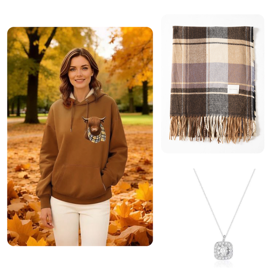 🤎50% OFF!!🍂Cute Highland Cow Cozy Fleece-Lined Hooded Sweatshirt