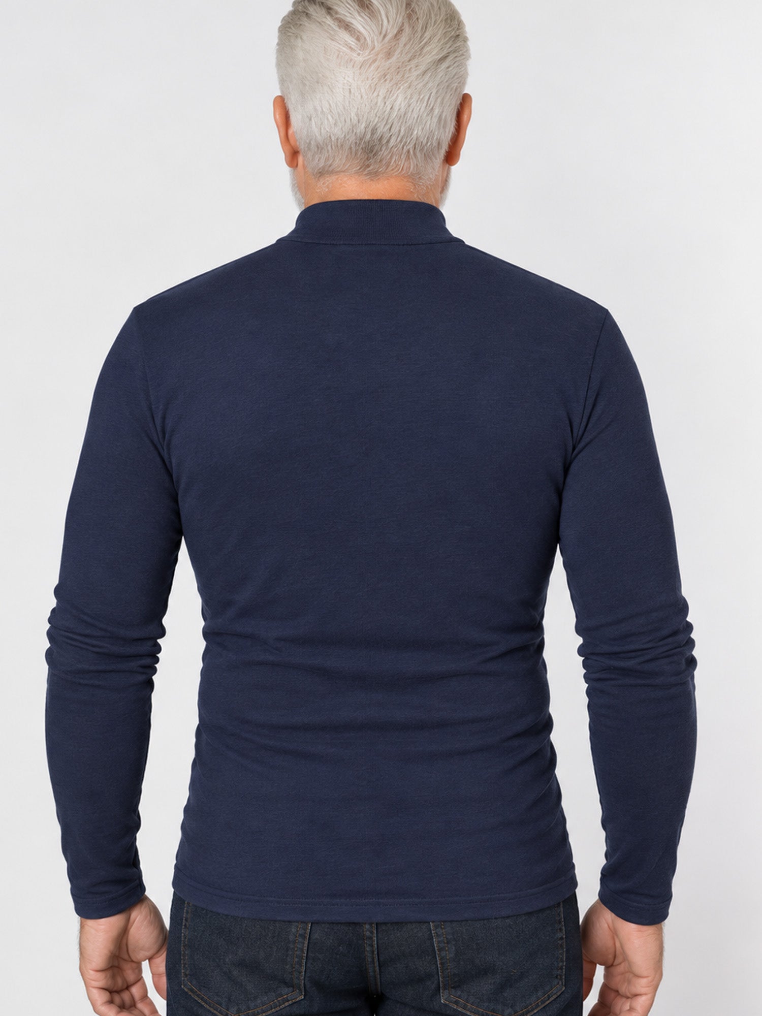 Men's Slim Fit Mock Turtleneck Top – Sleek, Stretchy, Modern Everyday Essential