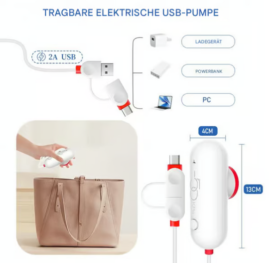 🔥Pack of 6 Compression Bags for USB Electric Vacuum Cleaner - Save Space, Travel Light!