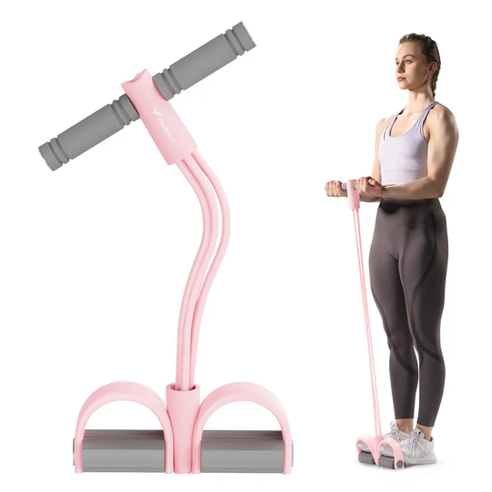 Merach Multifunction Pedal Resistance Band, Elastic Pull Rope Fitness, Full-Body Workout at Home Gym