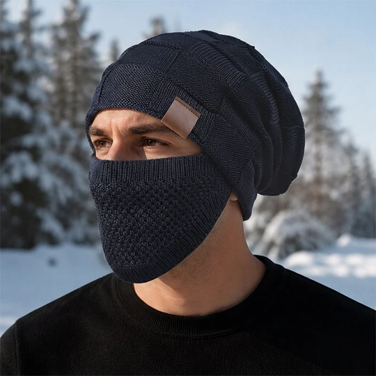 Winter Warm Beanie Hat with Face Cover