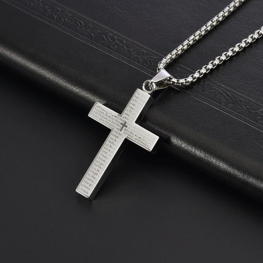🖤Black Friday Sale:50% OFF🖤Lord's Prayer Scibble Cross Necklace