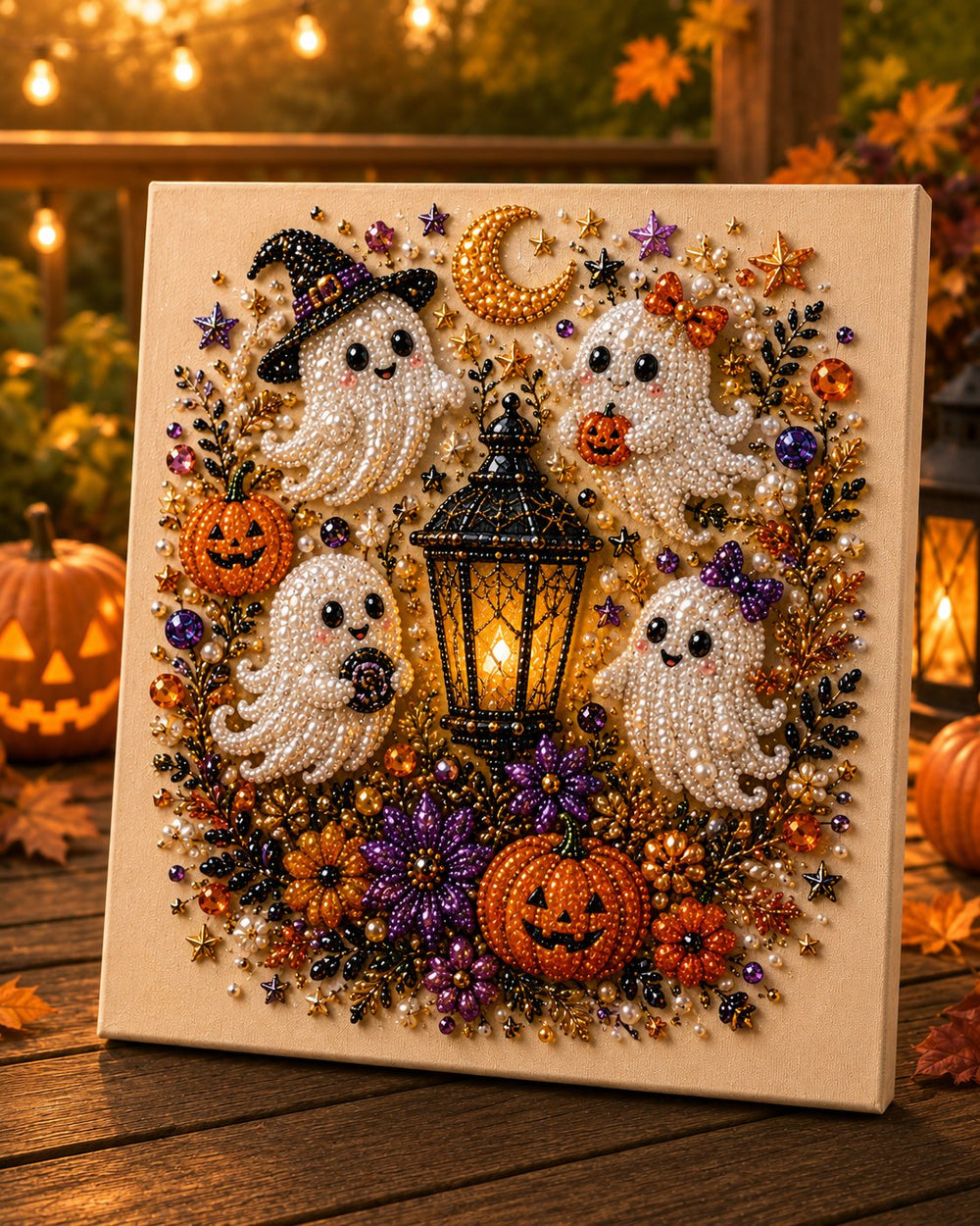 Last Day 49% OFF Halloween Pearl Painting Kit – 5D DIY Beaded Art Craft Set with Full Tools  | Spooky Pumpkin, Witch & Black Cat Design  | Festive Wall Decor & Unique Gift for Adults & Teens