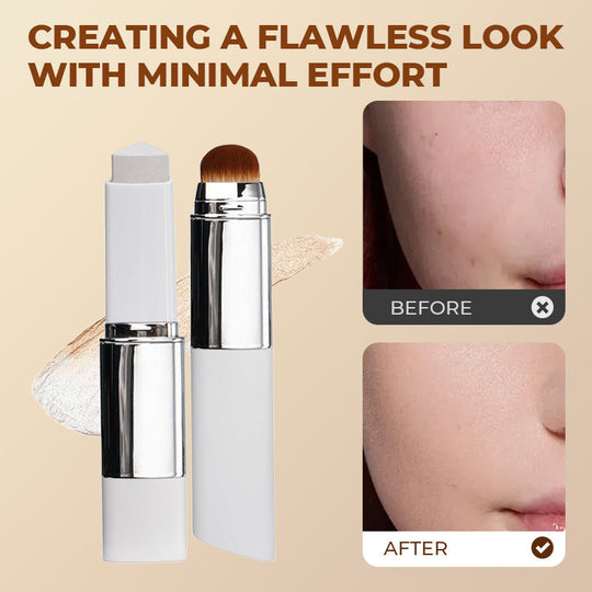 🎉BUY 1 GET 1 FREE🎉[OFFICIAL PRODUCT] Cover Cream Stick V w/ Detachable Brush - Korean Skin Care Color-Changing Foundation Stick with Collagen Capsules