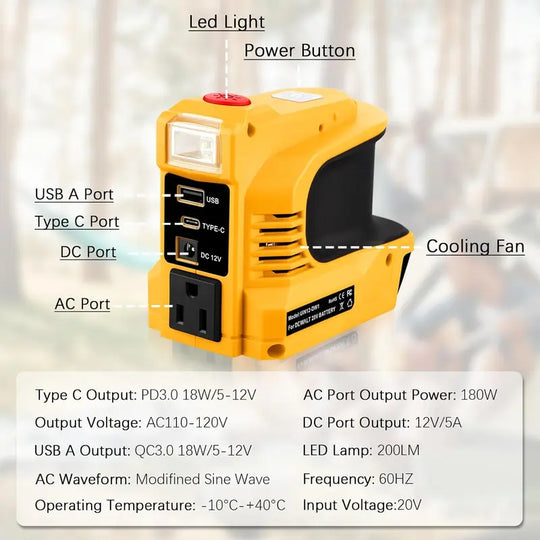 ⚡Compact DC to AC Inverter - Suitable For Cars, Motorhomes, Outdoor