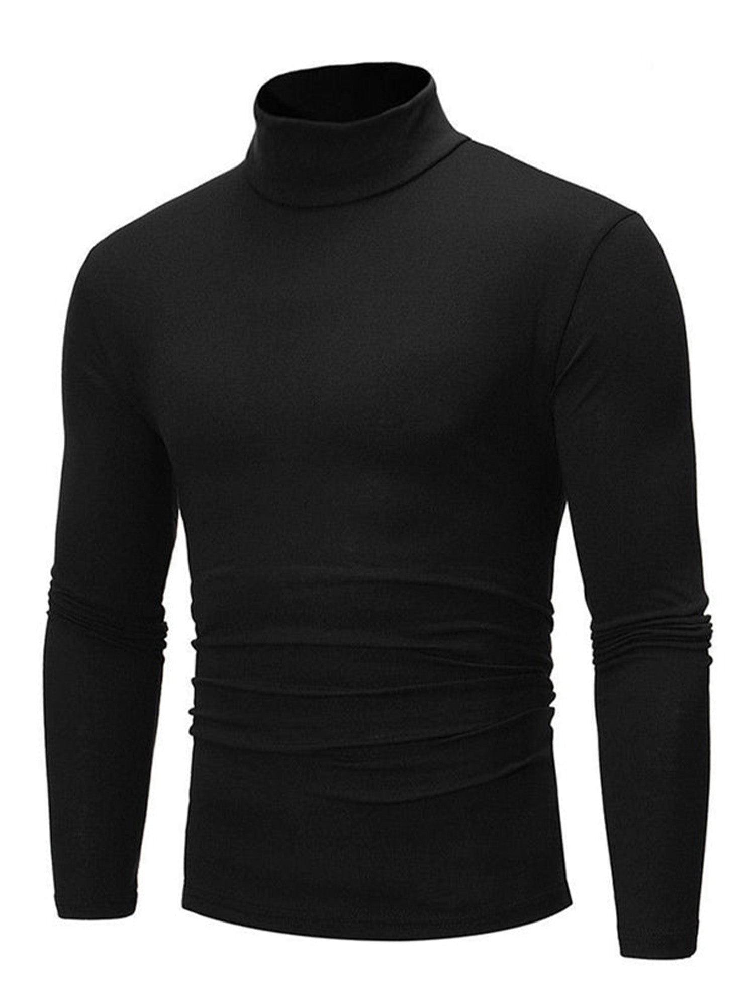 Men's Slim Fit Mock Turtleneck Top – Sleek, Stretchy, Modern Everyday Essential