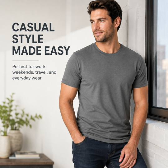 👕 LIMITED-TIME 40% OFF! ✨ Men’s Short Sleeve Crew Neck T-Shirts