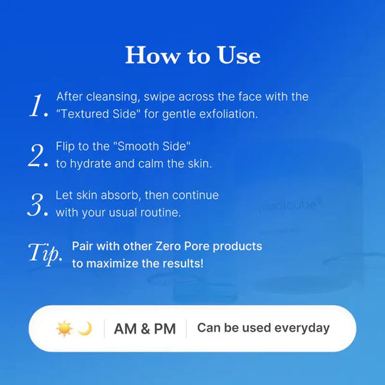 [medicube] Zero Pore Pads (AHA + BHA) | Korean No.1 Viral Toner Pads
