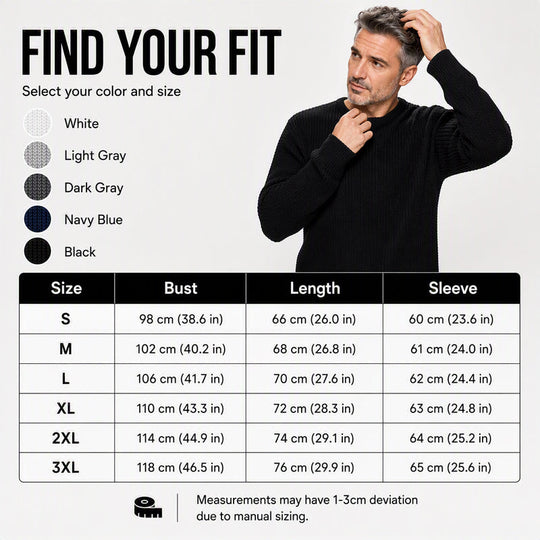 ✨2026 Collection at 50% OFF🎁JMIERR Men's Crewneck Sweater Soft Casual Sweaters Classic Long Sleeve Pullover Sweaters with Ribbing Edge