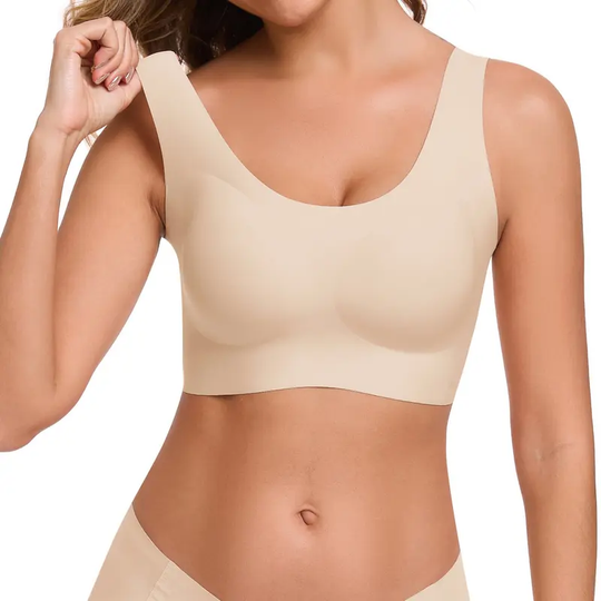 ubras Seamless Bras for Women Full Coverage Wireless Bralette Widen Straps Side Comfortable Breathable