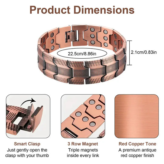 Limited-time offer - Copper Magnetic Bracelet- Relieve Fatigue And Promote Blood Circulation
