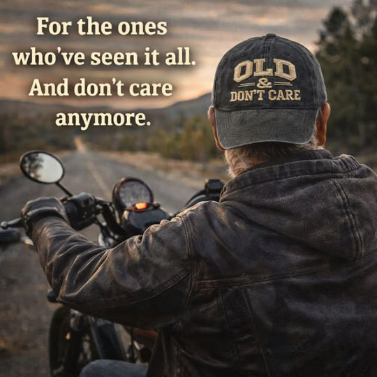 🖤2026 New Year · 40% OFF🖤Vintage Distressed “OLD & DON’T CARE” Cap