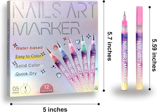 🎄Christmas limited time offer 50% off🌈12 Colors Nail Art Pens Set🎨💅