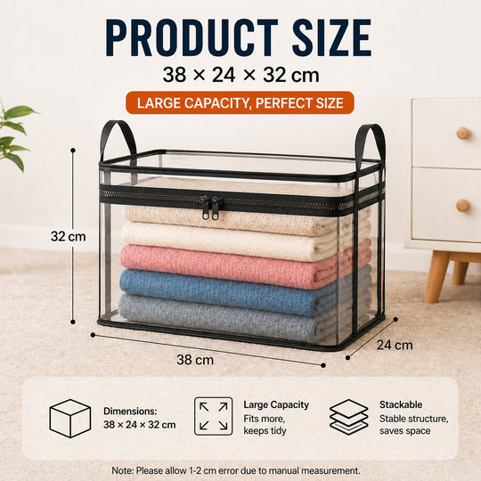 🔥Last Day 50% OFF📦Large Heavy-Duty Thick Plastic Clear Storage Bag for Clothes, Moving & Storage