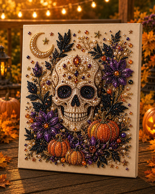Last Day 49% OFF Halloween Pearl Painting Kit – 5D DIY Beaded Art Craft Set with Full Tools  | Spooky Pumpkin, Witch & Black Cat Design  | Festive Wall Decor & Unique Gift for Adults & Teens