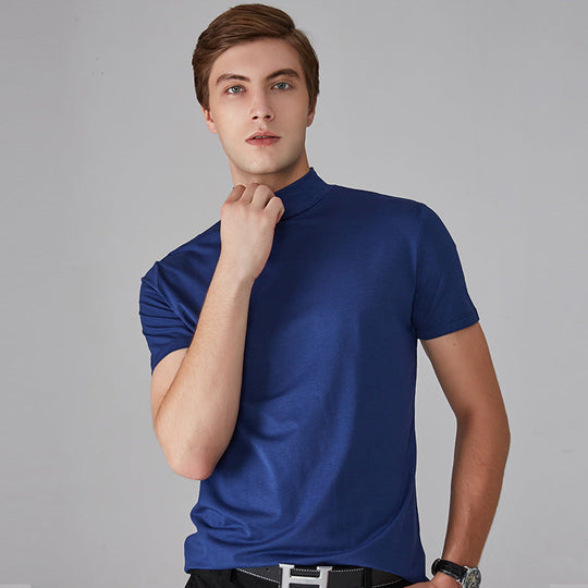 💞50K+ SOLD!🏆LIMITED TIME £9.99!🎁High Neck Slim Fit T-Shirt – Soft cotton blend, gentle on skin! Perfect layering piece for chilly days. Easy-care, no ironing needed. Smart enough for pub, comfy enough for home