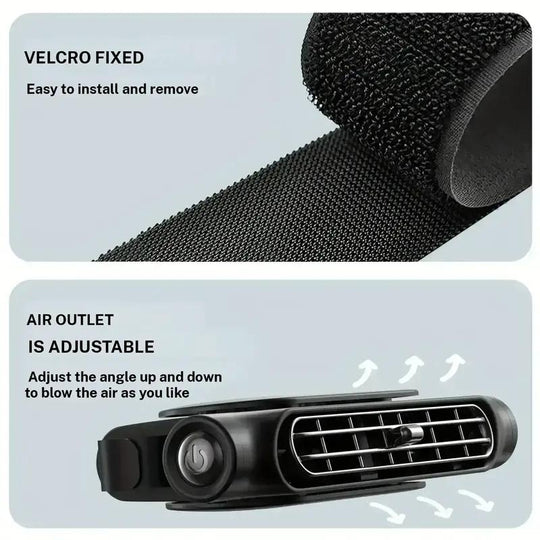 BreezGo™ Car Seat Fan 🌬️ – 3-Speed Rechargeable Clip-On Fan with 3000mAh Battery 🔋 | USB-C Charging ⚡ for Cars 🚗, Golf Buggies 🛺 & Campervans 🏕️