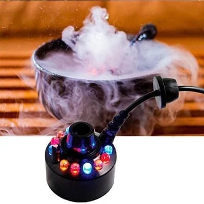 ⏳🔥LIMITED-TIME 40% OFF! ⏰💨 12-LED Ultrasonic Mist Maker Fogger – Creates cool mist & colourful light – Perfect for humidifiers, fountains or Halloween decor – runs quietly in water 💧✨