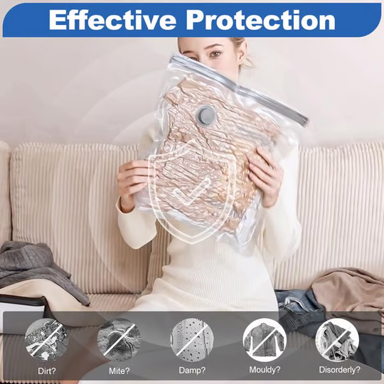 🔥Pack of 6 Compression Bags for USB Electric Vacuum Cleaner - Save Space, Travel Light!
