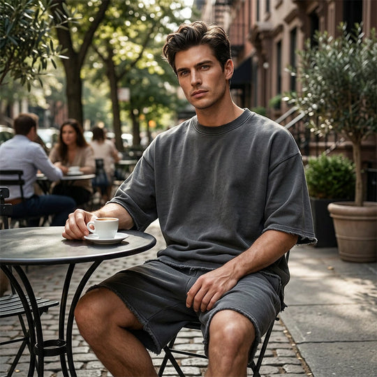 💎50% ON SOLID COLOR SPORTS SETS!💎Moisture-Wicking Comfort, Loose Fit & Perfect for Gym to Street🏃‍♂️👕