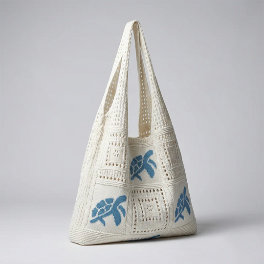 📢📢50% OFF !! ⏰Turtle Pattern Crochet Tote Bag