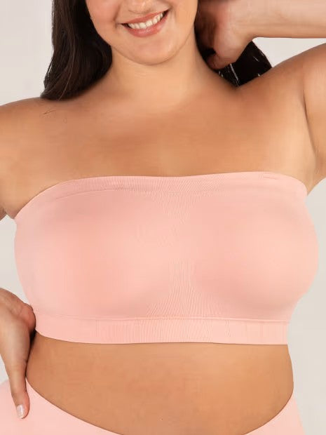 Shapermint Truekind Convertible Strapless Bandeau Bra with Wireless Comfort, Anti-Slip Grip & Removable Straps
