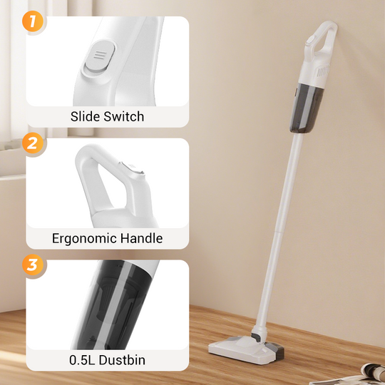 💥Handheld Cordless Vacuum Cleaner - 15KPA Strong Suction & 30 Mins Runtime for Quick Car & Home Cleaning 🏠🚗