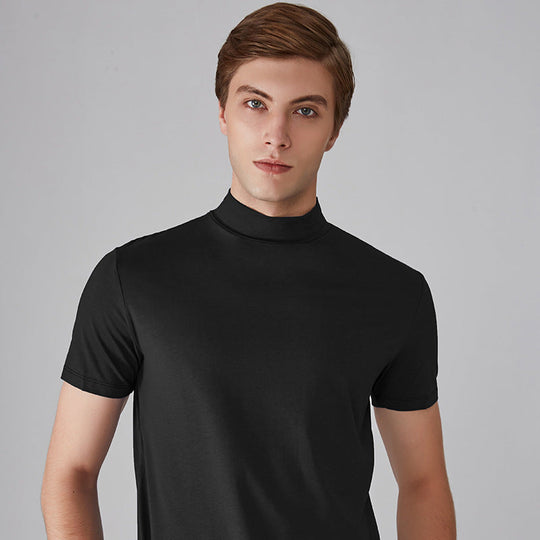 💞50K+ SOLD!🏆LIMITED TIME £9.99!🎁High Neck Slim Fit T-Shirt – Soft cotton blend, gentle on skin! Perfect layering piece for chilly days. Easy-care, no ironing needed. Smart enough for pub, comfy enough for home