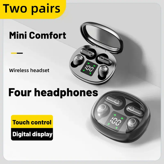 MSHUKCOE 2-in-1 Smart Wireless Earbuds - Bluetooth 5.4 Chip