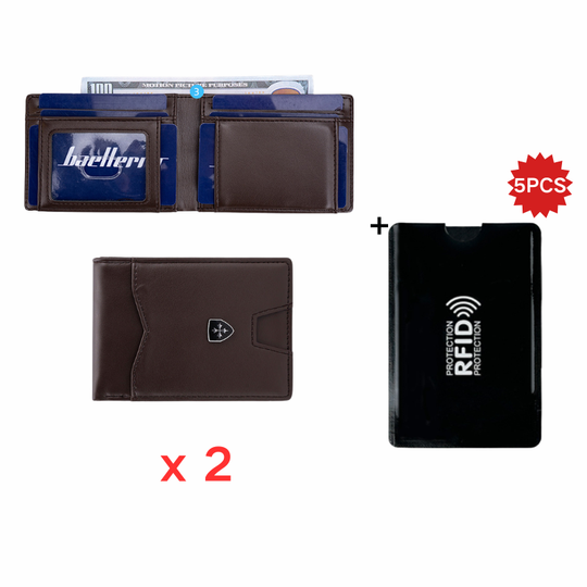 Limited-Time Discount!!RFID-Blocking Leather and Carbon Fiber Credit Card Holder