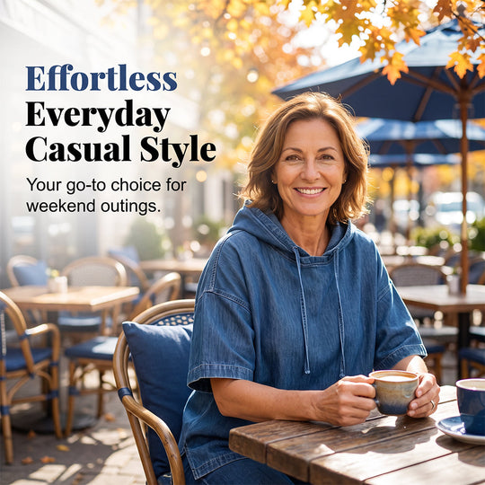 🛍️🍂Women's Casual Loose Denim Hoodie – Relaxed Comfort & Effortless Autumn Style