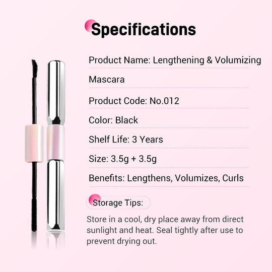 Double-Ended Waterproof Lengthening & Curling Mascara