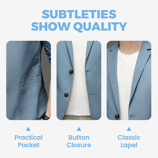 💞50K+ SOLD!👴👔Lightweight Four-Season Blazer – Versatile for all weather. Soft, breathable & easy to wear. Perfect for weddings or Sunday roasts. Look sharp effortlessly. 🥂✨