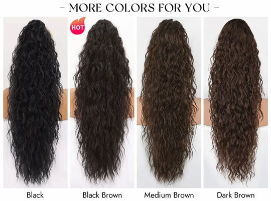 💜 LAST DAY PROMOTION - 50%OFF💜Curly Wavy Frizzy Hair Extension with Ponytail