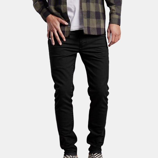 Men’s Casual Slim-Fit Solid Color Pants+Belt ❄️