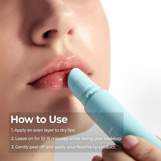Laka Soothing Prep Lip Mask — Cooling peel-off lip mask for smoother lip prep and a hydrated feel