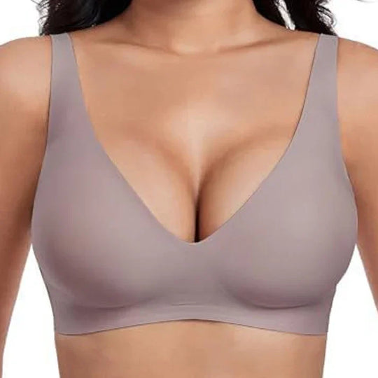 ⚡50K+ SOLD💕 Jelly Wireless Womens Comfortable Wireless Bras Push Up Bralettes Seamless Tshirts Bras Deep V Everyday Bras