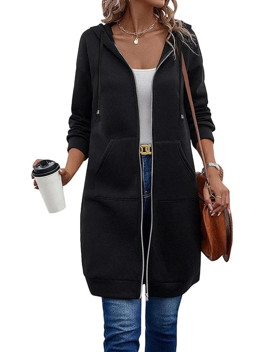 📢📢This Week's Special Price:￡19.99!!🔥✨Women's Casual Zip up Fleece Hoodies Tunic Sweatshirt