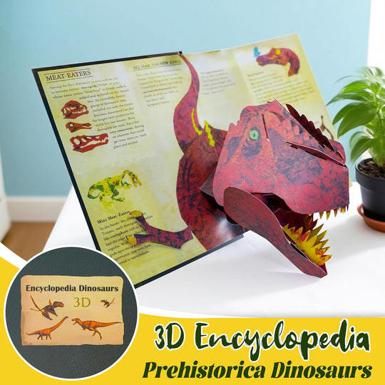 🦖 BULK BUY & SAVE! 📚 3D Prehistoric Dinosaur Encyclopedia - Pop-Up Book with 35 Species, Interactive Learning for Kids' Curiosity 🧠✨