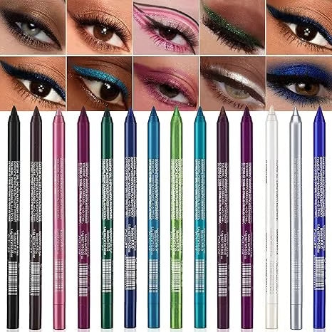 Sparkling Gel Eyeliner Collection – 14 waterproof, pearl & metallic shades to play with. One-stroke intensity, all-day wear.