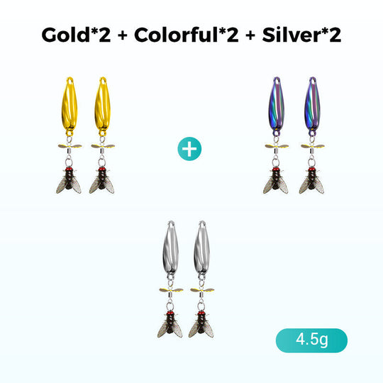 Metal Propeller Fishing Lure for Catching Fish🎣Value 6PCS Set - Catch Trophy Fish!