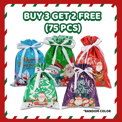 🎁Beg hadiah Krismas dengan tali serut