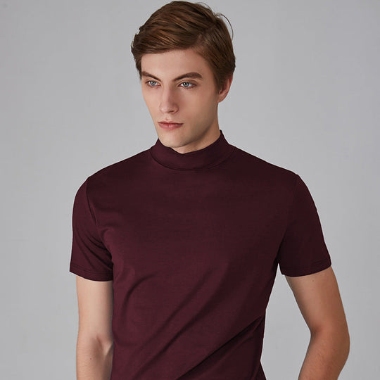 💞50K+ SOLD!🏆LIMITED TIME £9.99!🎁High Neck Slim Fit T-Shirt – Soft cotton blend, gentle on skin! Perfect layering piece for chilly days. Easy-care, no ironing needed. Smart enough for pub, comfy enough for home
