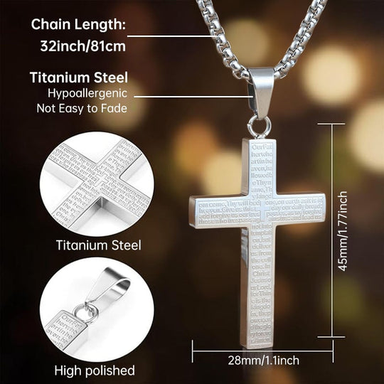 🖤Black Friday Sale:50% OFF🖤Lord's Prayer Scibble Cross Necklace