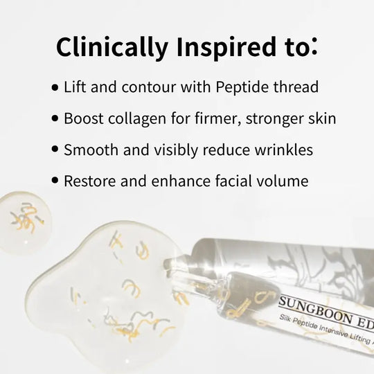 ✨Silk Lifting Peptide Ampoule: Korean Anti-Aging Serum for Wrinkle Care & Plumping